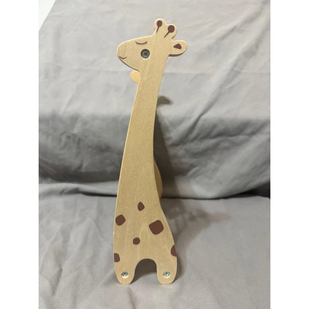 Wooden Giraffe Abacus‎ Toy Educational Counting 100 Beads Muted Colors Toy